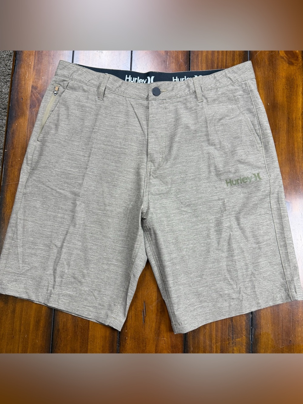 Hurley Men's Heather Taupe Performance Hybrid Shorts